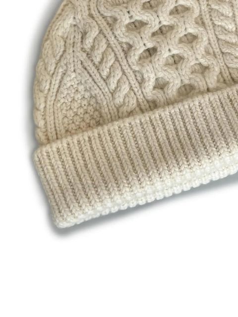 Loro Piana Eyre cable-knit beanie - White - zdjęcie produktu nr 2