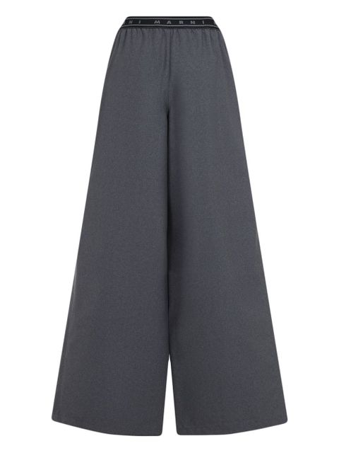 Marni logo-band wool trousers - Grey - zdjęcie produktu nr 2