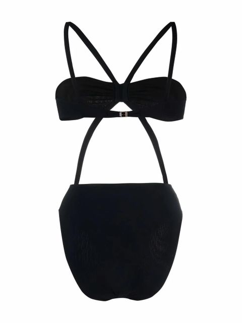 Dolce & Gabbana logo-plaque detail swimsuit - Black - zdjęcie produktu nr 2