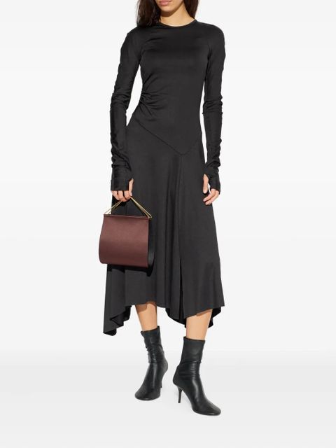 Victoria Beckham asymmetric-hem long-sleeved midi dress - Black - zdjęcie produktu nr 2