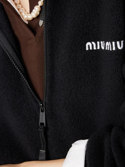 Miu Miu fleece sweatshirt - Black