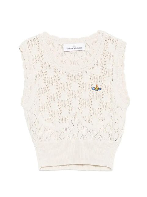 Vivienne Westwood Ella openwork vest - Neutrals - zdjęcie produktu nr 1