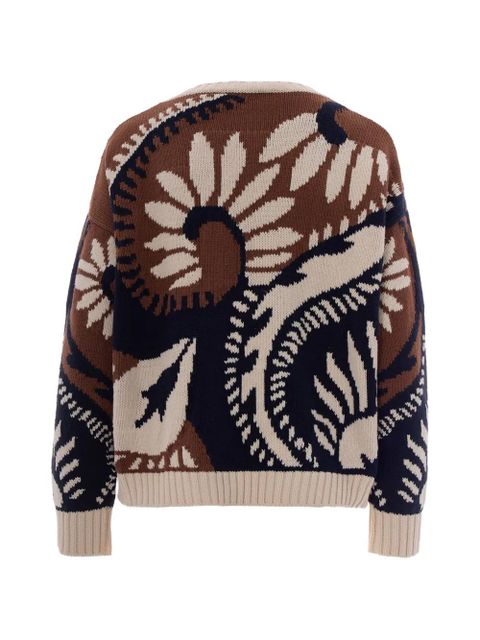 Weekend Max Mara patterned-jacquard sweater - Brown - zdjęcie produktu nr 2
