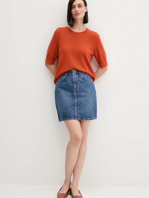 Pepe Jeans spódnica jeansowa kolor niebieski mini prosta PL90112444F0 - zdjęcie produktu nr 2