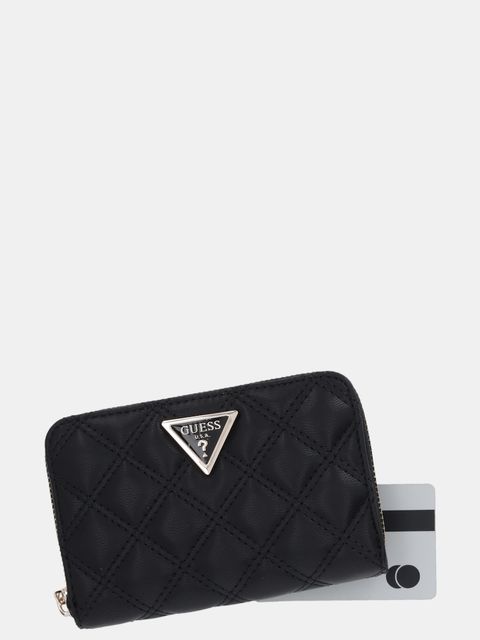 Guess portfel GIULLY damski kolor czarny SWQG96 73140