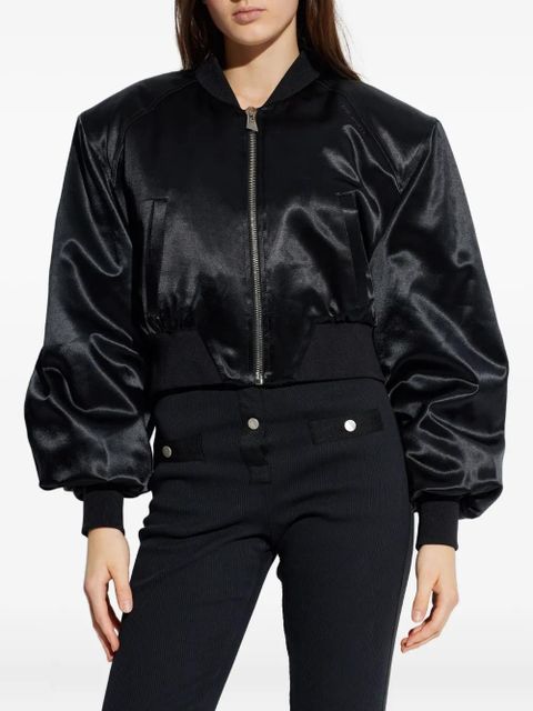 The Attico zip-up bomber jacket - Black