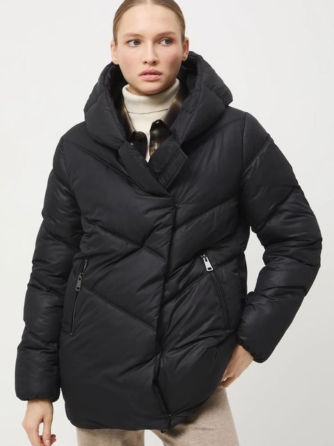 Medicine kurtka damska kolor czarny zimowa oversize