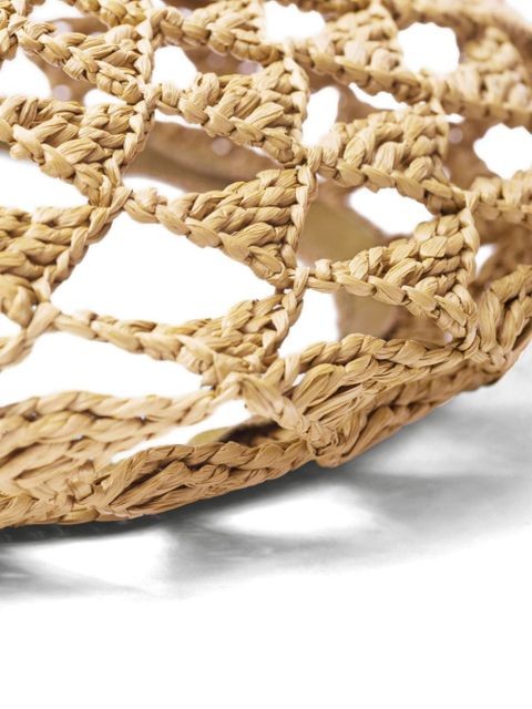 Prada woven raffia beret - Neutrals - zdjęcie produktu nr 2