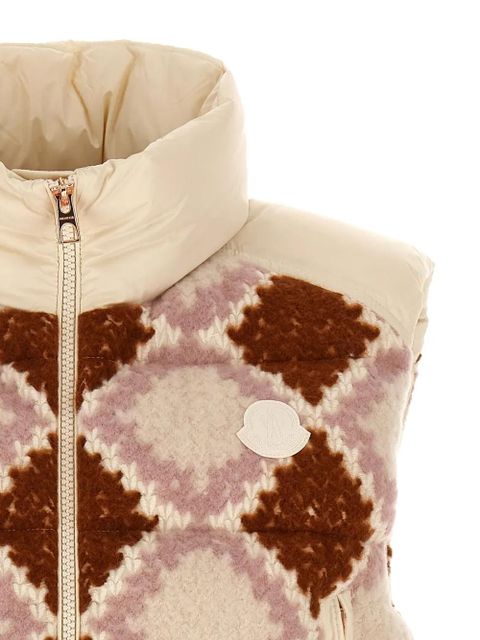 Moncler Armathia quilted diamond-pattern vest - Neutrals