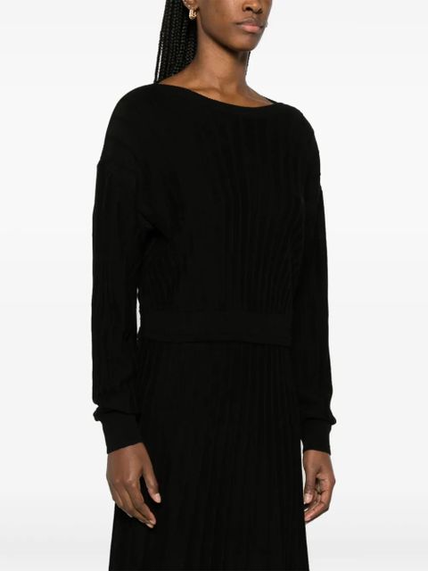 Ba&Sh Jynx ribbed cropped jumper - Black