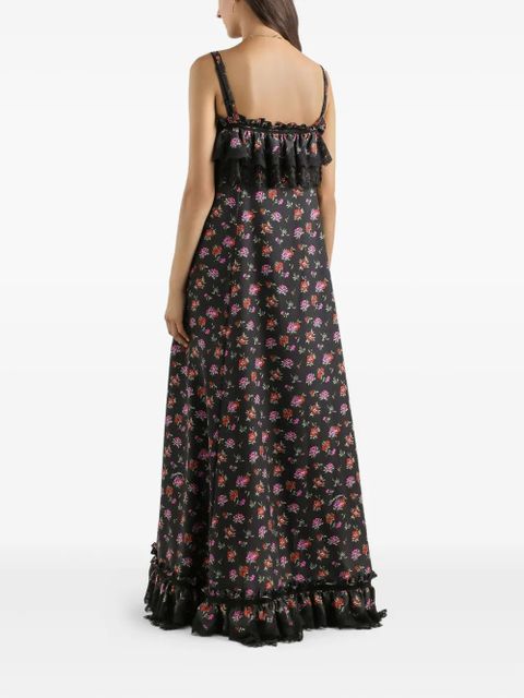 Dolce & Gabbana ruffled floral maxi dress - Black - zdjęcie produktu nr 2