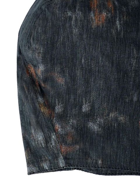 GANNI printed logo bonnet - Grey