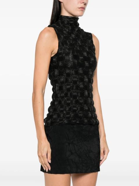 Nanushka roll-neck sleeveless top - Black