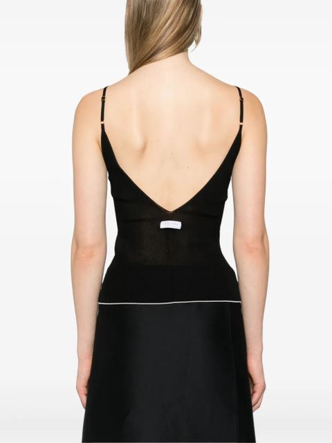 Jacquemus La Maille V-neck tank top - Black