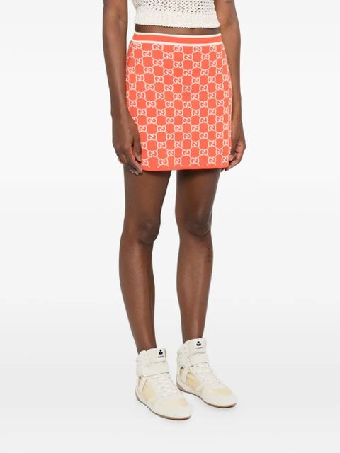 Gucci patterned mini skirt - Orange