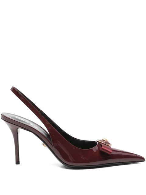 Versace 85mm Gianni Ribbon slingback pumps - Red - zdjęcie produktu nr 1
