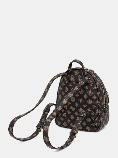 Guess plecak MANHATTAN damski kolor brązowy mały wzorzysty HWPG71 18320