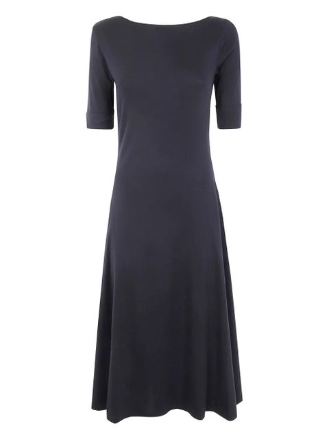 Lauren Ralph Lauren boat-neck short-sleeves midi dress - Black - zdjęcie produktu nr 1