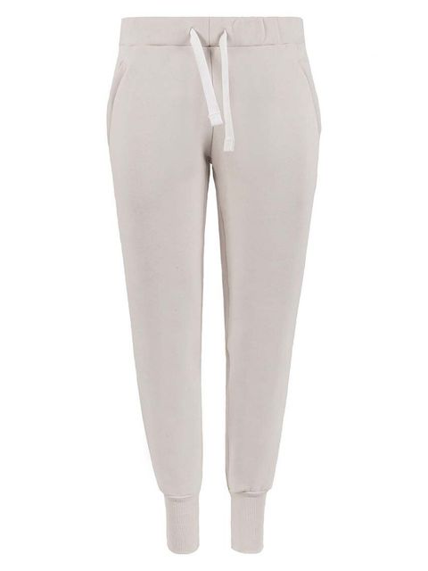 MUUV. spodnie dresowe bawełniane SOFT TOUCH damskie kolor beżowy gładkie