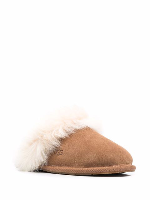 UGG Scuff Sis fur-trimmed slippers - Brown - zdjęcie produktu nr 2