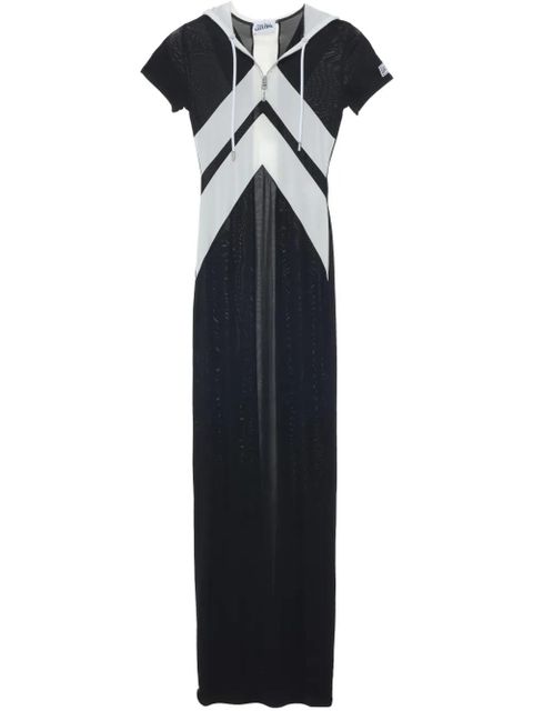 Jean Paul Gaultier chevron-print maxi dress - Black - zdjęcie produktu nr 1