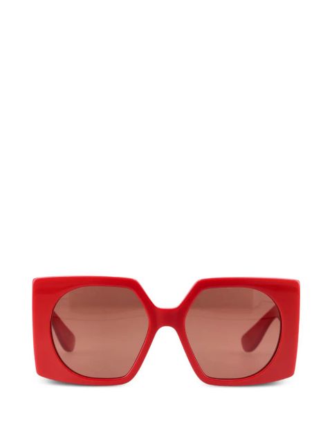 Valentino Garavani VLogo rectangle-frame sunglasses - Red - zdjęcie produktu nr 1