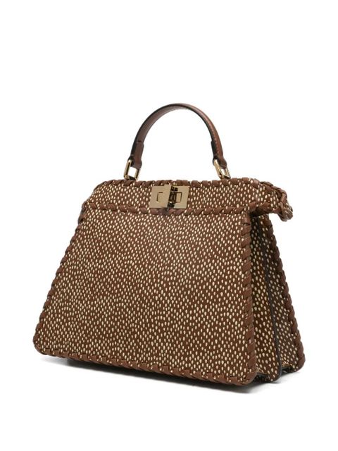 FENDI small Peekaboo ISeeU tote bag - Brown