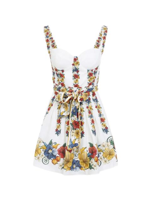 FARM Rio floral-print mini dress - White - zdjęcie produktu nr 1