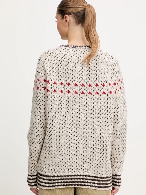 Mammut sweter wełniany Mammut x Cabourn Direttissima kolor beżowy ciepły 1014.07060