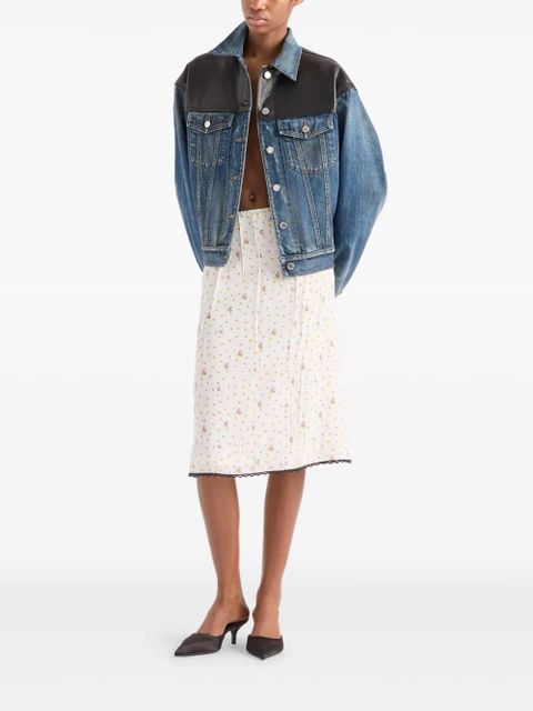 Prada floral-print skirt - White - zdjęcie produktu nr 2