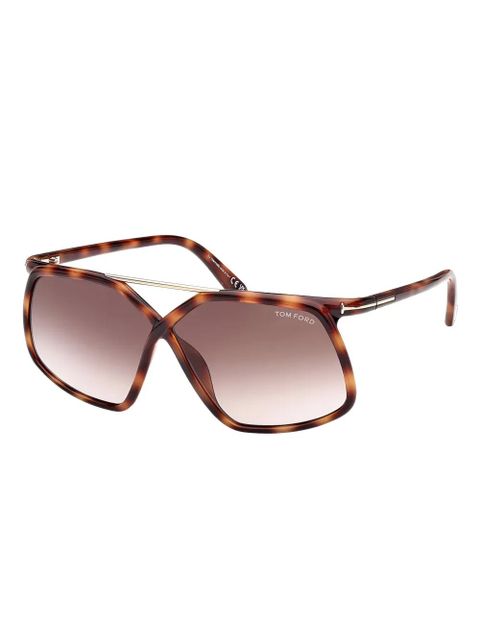 TOM FORD Eyewear oversize-frame sunglasses - Brown
