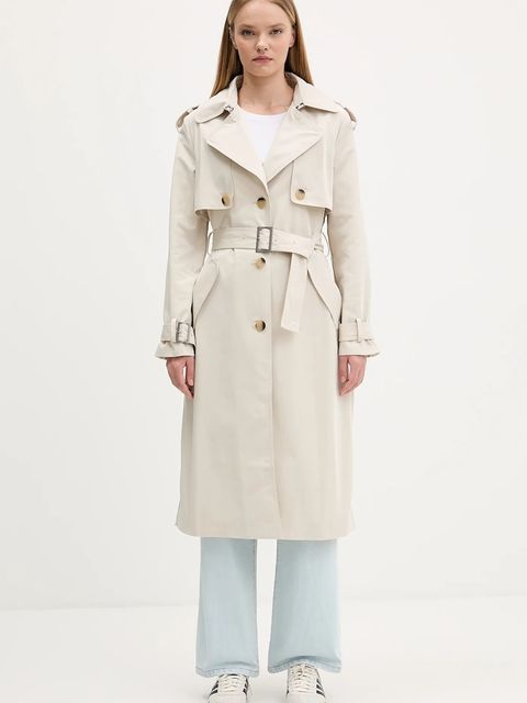 Desigual trencz PLEATED kolor beżowy 25WWEW18 - zdjęcie produktu nr 1