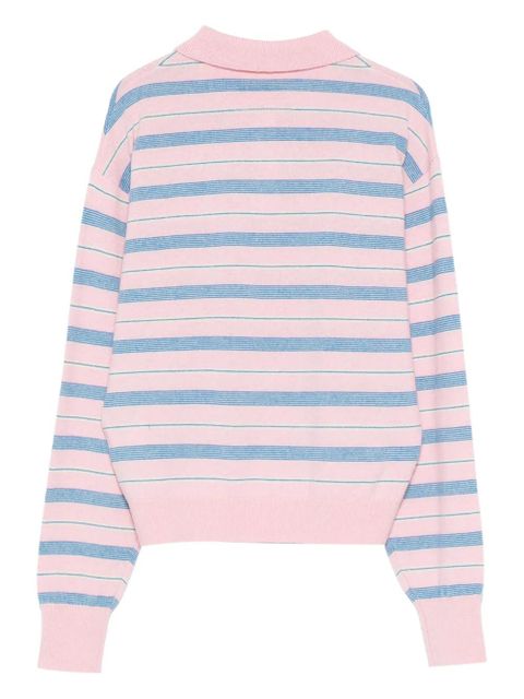 Guest In Residence striped knitted polo top - Pink - zdjęcie produktu nr 2