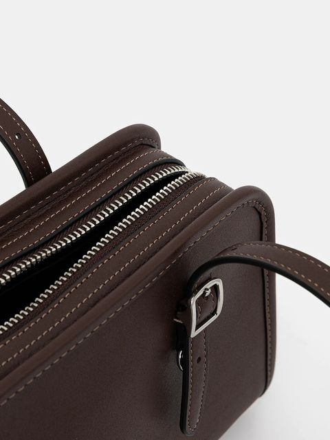 Coach torebka skórzana Glovetanned leather swing kolor brązowy CM565 - zdjęcie produktu nr 2