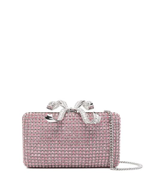 Self-Portrait crystal-embellished clutch bag - Pink - zdjęcie produktu nr 1
