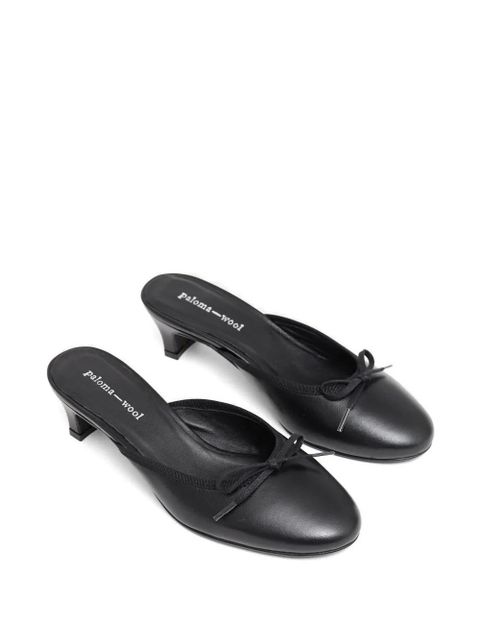 Paloma Wool No 2831 Petra bow-detail mules - Black - zdjęcie produktu nr 2