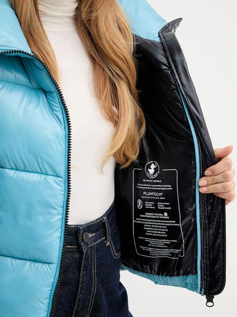 Save The Duck kurtka ISLA kolor niebieski przejściowa D39370W.LOVE21 - zdjęcie produktu nr 2