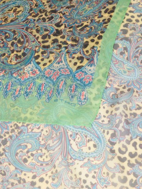 ETRO paisley animal-motif silk scarf - Neutrals - zdjęcie produktu nr 2