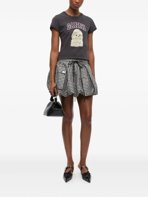 GANNI logo-print T-shirt - Black