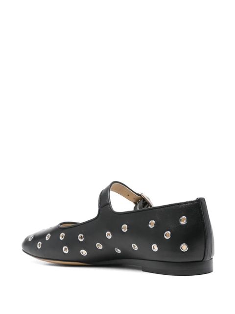 Le Monde Beryl eyelet-studded ballet flats - Black - zdjęcie produktu nr 2
