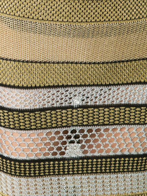 Balmain striped skirt - Black