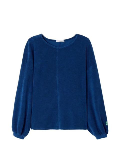 American Vintage Fuxow long-sleeve cotton sweatshirt - Blue - zdjęcie produktu nr 1