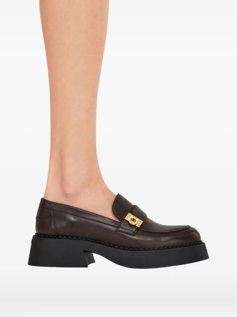 Ferragamo leather loafers - Brown