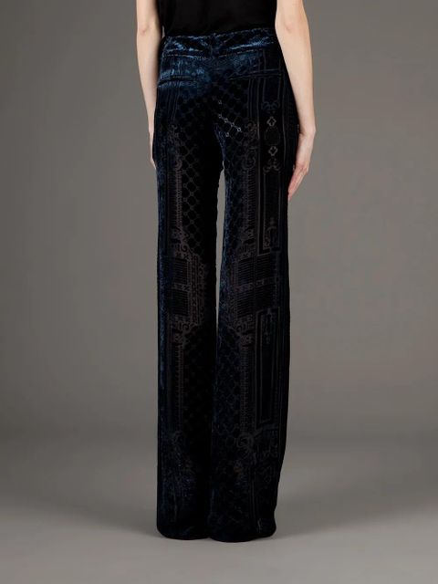 Balmain brocade wide leg trouser - Blue