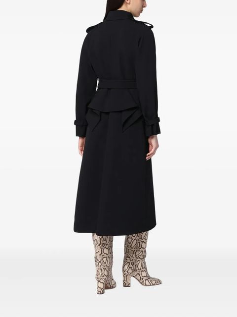 Max Mara double-breasted belted trench coat - Black