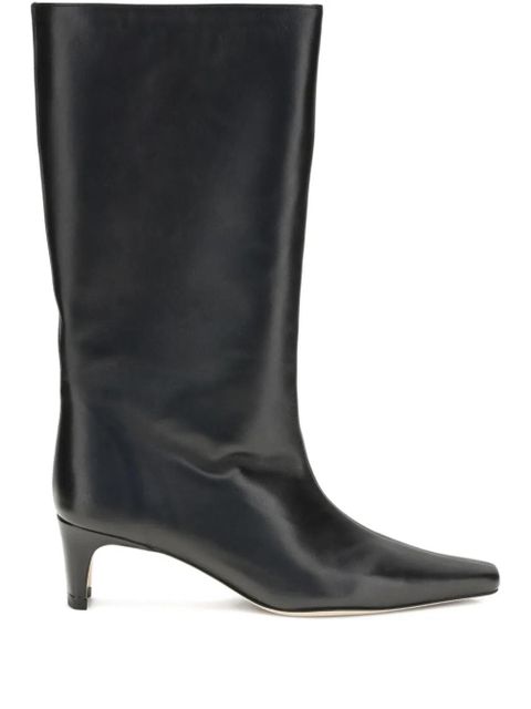 STAUD 55mm mid-calf length leather boots - Black - zdjęcie produktu nr 1