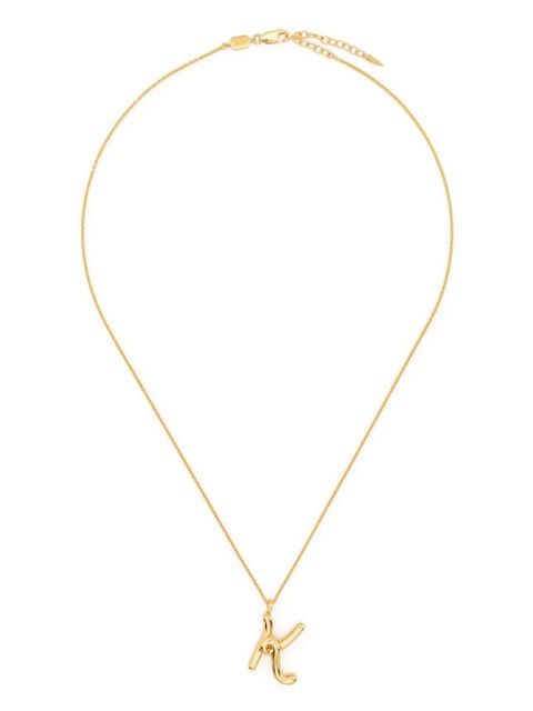 Missoma Curly Molten initial pendant necklace - Gold