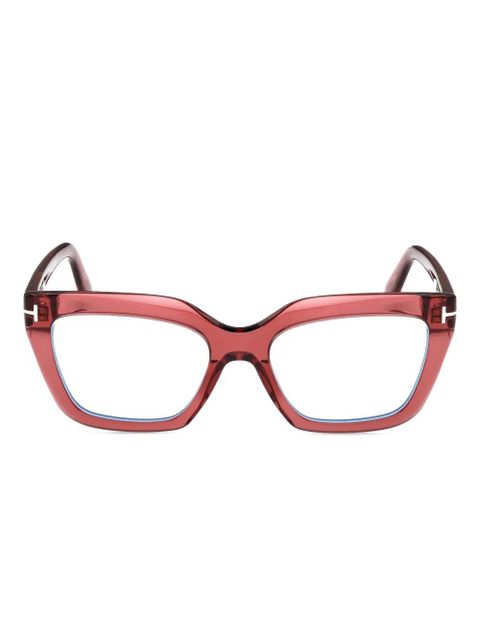 TOM FORD Eyewear square-frame glasses - Red - zdjęcie produktu nr 1