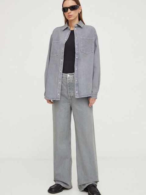 Samsoe Samsoe jeansy SHELLY damskie kolor szary F23400107