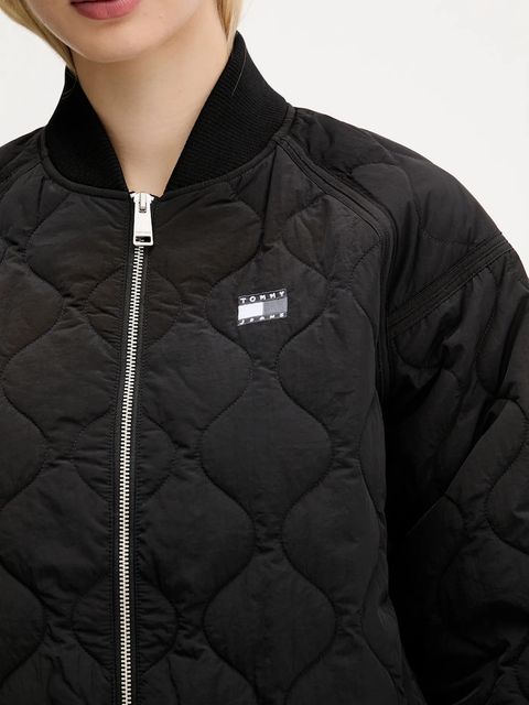 Tommy Jeans kurtka bomber kolor czarny przejściowa DW0DW21631